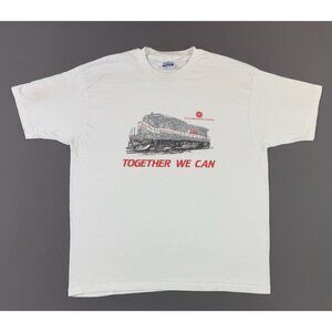 Vintage 80s General Electric GE Transportation System Together We Can Hanes 2XL